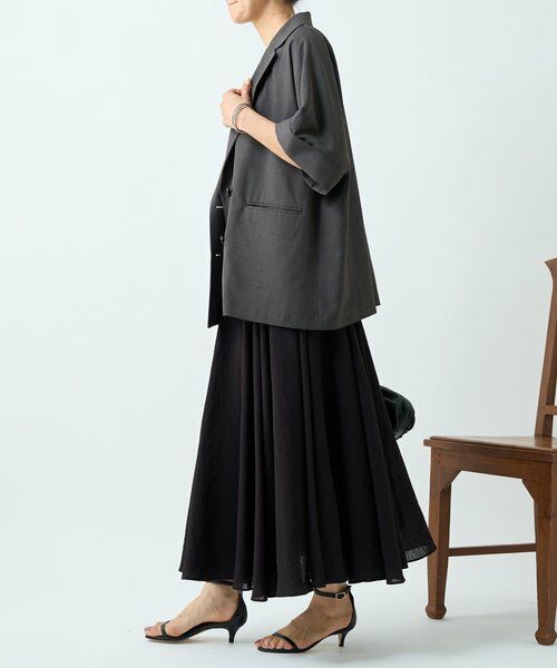 BEARDSLEY / ビアズリー ロング・マキシ丈スカート | リネン混フレアスカート《LIVETART》 | 詳細24