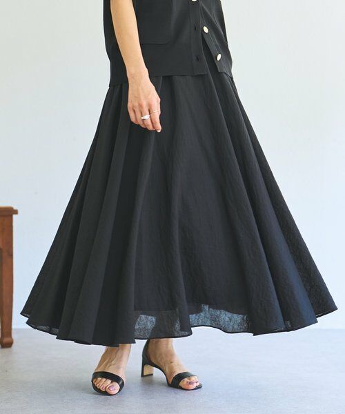 BEARDSLEY / ビアズリー ロング・マキシ丈スカート | リネン混フレアスカート《LIVETART》 | 詳細26
