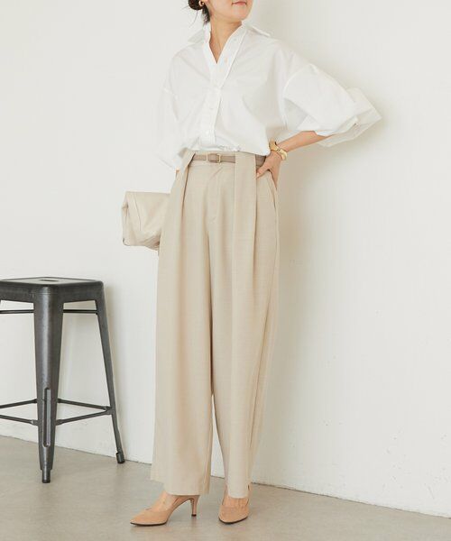 BEARDSLEY / ビアズリー その他パンツ | 《3/28(土)12時予約》エステルシャンブレータックパンツ《LIVETART》 | 詳細4