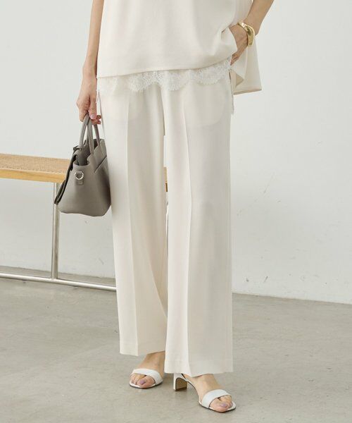 BEARDSLEY / ビアズリー その他パンツ | 《3/28(土)12時予約開始》バックサテンイージーパンツ《LIVETART》（アイボリー）