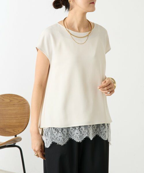 BEARDSLEY / ビアズリー シャツ・ブラウス | 《3/28(土)12：00予約開始》スソレースキャミ《LIVETART》（ホワイト）