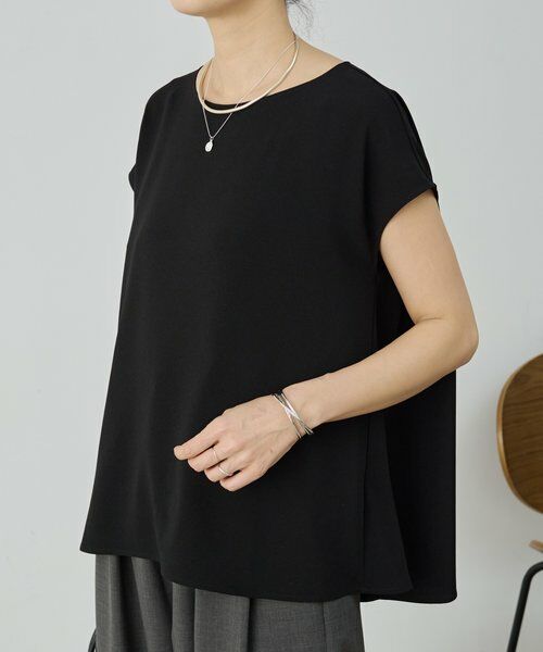 BEARDSLEY / ビアズリー シャツ・ブラウス | 《3/28(土)12時予約開始》バックサテンフレンチブラウス《LIVETART》（ブラック）