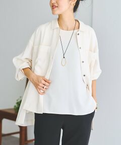 BEARDSLEY / ビアズリー シャツ・ブラウス | 《3/28(土)12：00予約開始》バックサテンフレアシャツ《LIVETART》