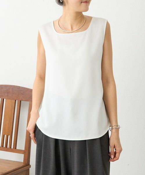 BEARDSLEY / ビアズリー シャツ・ブラウス | 《3/28(土)12:00予約》サテンタンク《LIVETART》（ホワイト）