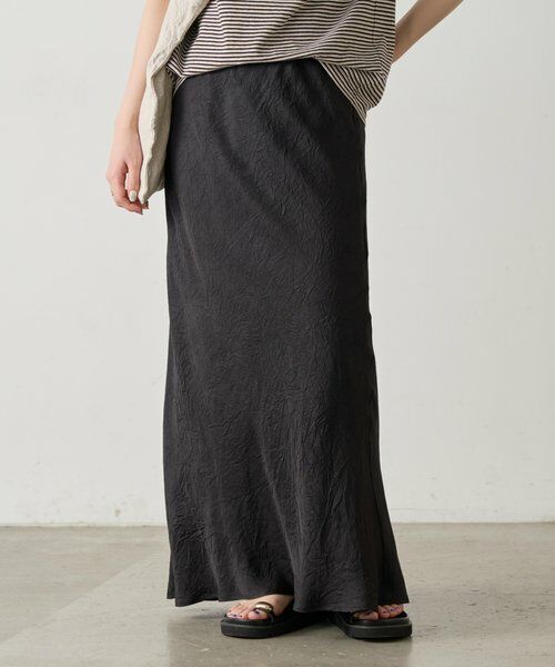 BEARDSLEY / ビアズリー ロング・マキシ丈スカート | 《4/21(火)12:00予約開始》アセテートバイヤススカート《FRIPIER》（ブラック）