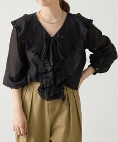 BEARDSLEY / ビアズリー シャツ・ブラウス | 《4/21(火)12:00予約開始》フリルハオリブラウス《FRIPIER》