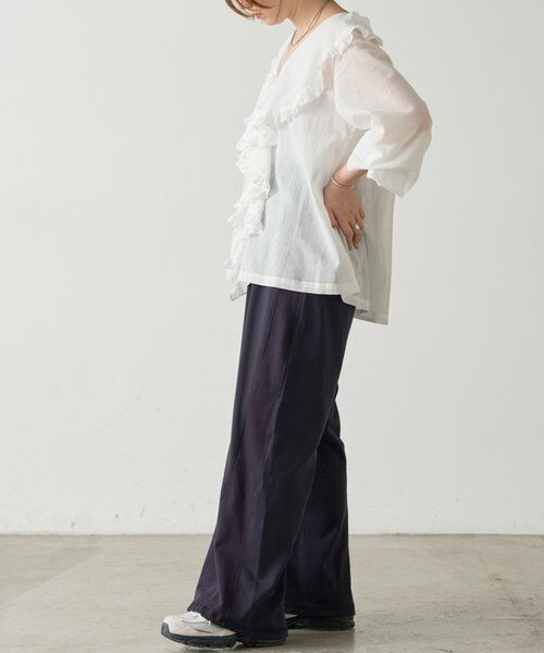 BEARDSLEY / ビアズリー シャツ・ブラウス | 《4/21(火)12:00予約開始》フリルハオリブラウス《FRIPIER》 | 詳細5