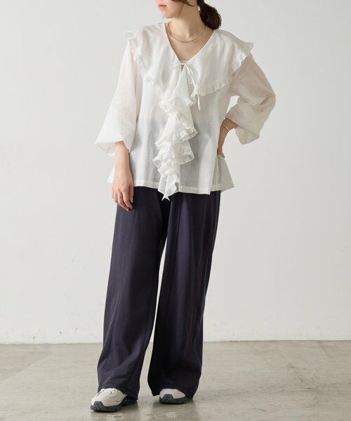 BEARDSLEY / ビアズリー シャツ・ブラウス | 《4/21(火)12:00予約開始》フリルハオリブラウス《FRIPIER》 | 詳細7