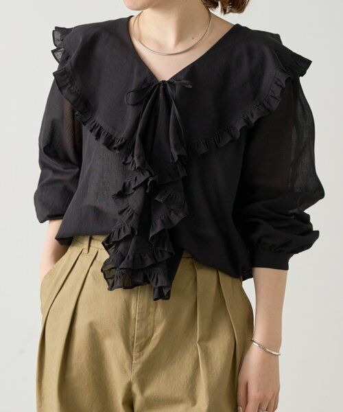 BEARDSLEY / ビアズリー シャツ・ブラウス | 《4/21(火)12:00予約開始》フリルハオリブラウス《FRIPIER》 | 詳細8