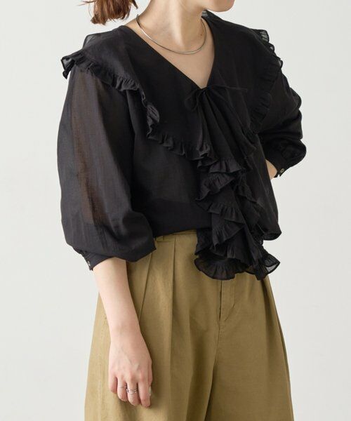BEARDSLEY / ビアズリー シャツ・ブラウス | 《4/21(火)12:00予約開始》フリルハオリブラウス《FRIPIER》 | 詳細11