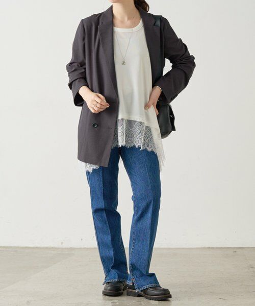 BEARDSLEY / ビアズリー キャミソール・チューブトップ | 《4/21(火)12:00予約開始》スソレースタンク《FRIPIER》 | 詳細3