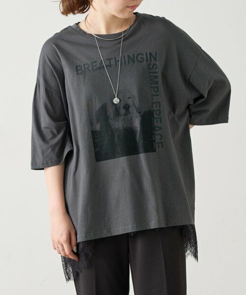 BEARDSLEY / ビアズリー Tシャツ | 《4/21(火)12:00予約開始》ドッグプリントTee《FRIPIER》（グレー）