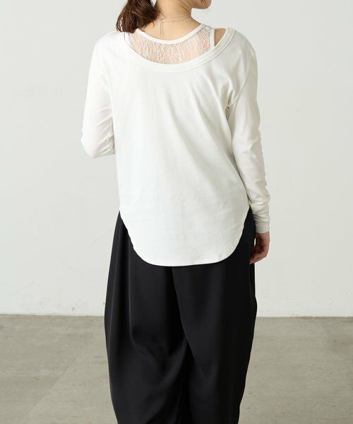 BEARDSLEY / ビアズリー カットソー | レースタンクレイヤーロンTee《FRIPIER》 | 詳細17