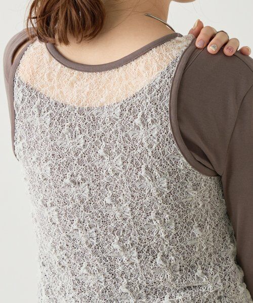 BEARDSLEY / ビアズリー カットソー | レースタンクレイヤーロンTee《FRIPIER》 | 詳細2