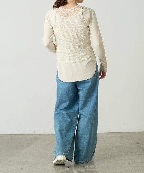 BEARDSLEY / ビアズリー カットソー | レースタンクレイヤーロンTee《FRIPIER》 | 詳細22