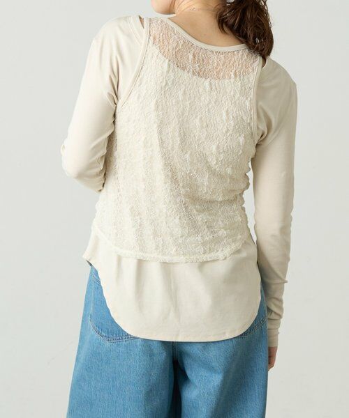 BEARDSLEY / ビアズリー カットソー | レースタンクレイヤーロンTee《FRIPIER》 | 詳細24