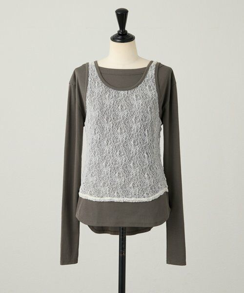 BEARDSLEY / ビアズリー カットソー | 《4/21(火)12時予約開始》レースタンクレイヤーロンTee《FRIPIER》 | 詳細17