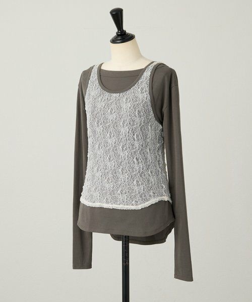 BEARDSLEY / ビアズリー カットソー | 《4/21(火)12時予約開始》レースタンクレイヤーロンTee《FRIPIER》 | 詳細18