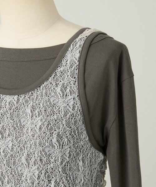 BEARDSLEY / ビアズリー カットソー | 《4/21(火)12時予約開始》レースタンクレイヤーロンTee《FRIPIER》 | 詳細22