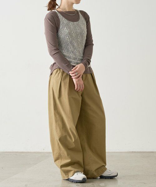 BEARDSLEY / ビアズリー カットソー | 《4/21(火)12時予約開始》レースタンクレイヤーロンTee《FRIPIER》 | 詳細3