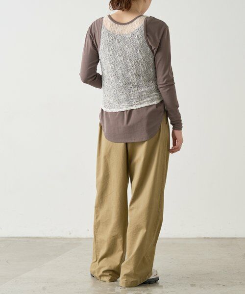 BEARDSLEY / ビアズリー カットソー | 《4/21(火)12時予約開始》レースタンクレイヤーロンTee《FRIPIER》 | 詳細6