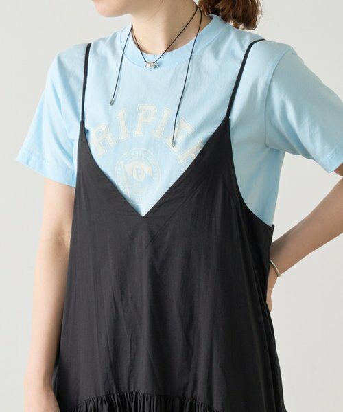 BEARDSLEY / ビアズリー Tシャツ | 《4/21(火)12:00予約開始》カレッジプリントTee《FRIPIER》（サックスブルー）