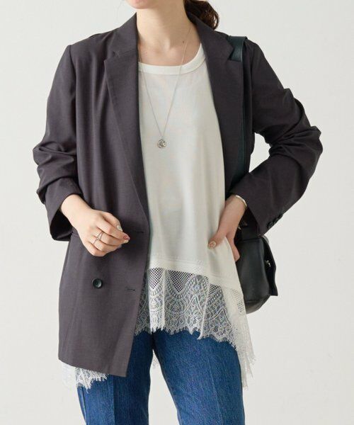 BEARDSLEY / ビアズリー テーラードジャケット | 《4/21(火)12:00予約開始》ライトジャケット《FRIPIER》（グレー）