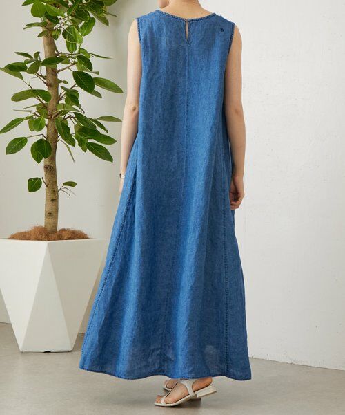 BEARDSLEY / ビアズリー ロング・マキシ丈ワンピース | 《5/2(土)12:00予約開始》15/リネン硫化染めワンピ | 詳細4