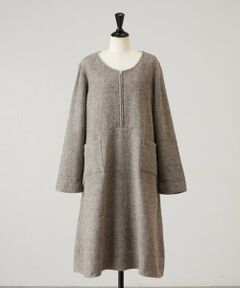 BEARDSLEY / ビアズリー ロング・マキシ丈ワンピース | 《KHADI&CO》ハーフジップワンピース