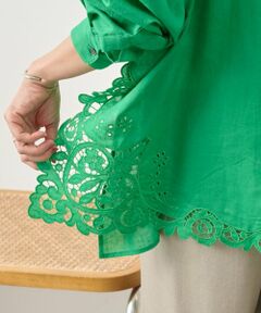 BEARDSLEY / ビアズリー シャツ・ブラウス | 《4/14(火)12:00予約開始》裾カットワークシャツ