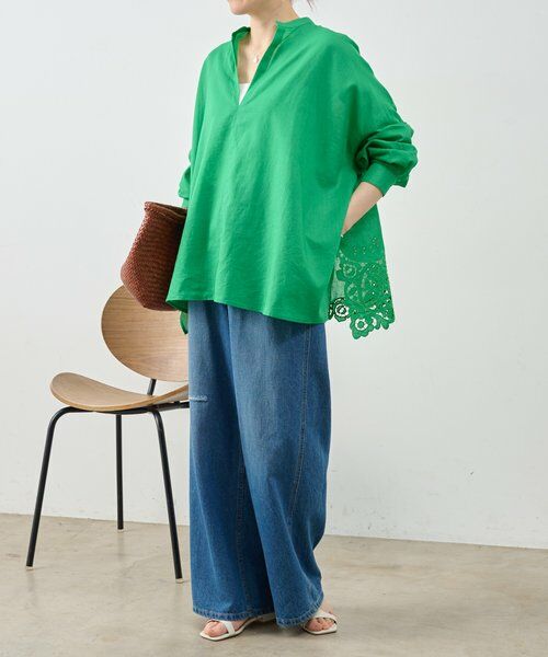 BEARDSLEY / ビアズリー シャツ・ブラウス | 《4/14(火)12:00予約開始》裾カットワークシャツ | 詳細11