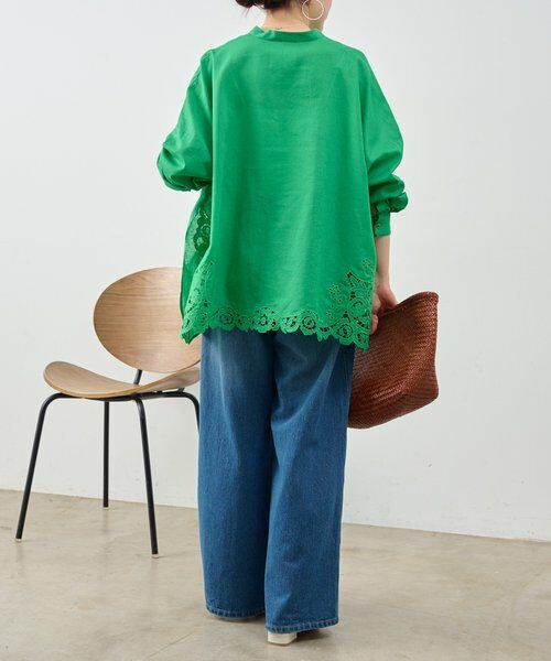 BEARDSLEY / ビアズリー シャツ・ブラウス | 《4/14(火)12:00予約開始》裾カットワークシャツ | 詳細12