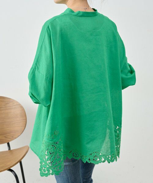 BEARDSLEY / ビアズリー シャツ・ブラウス | 《4/14(火)12:00予約開始》裾カットワークシャツ | 詳細3