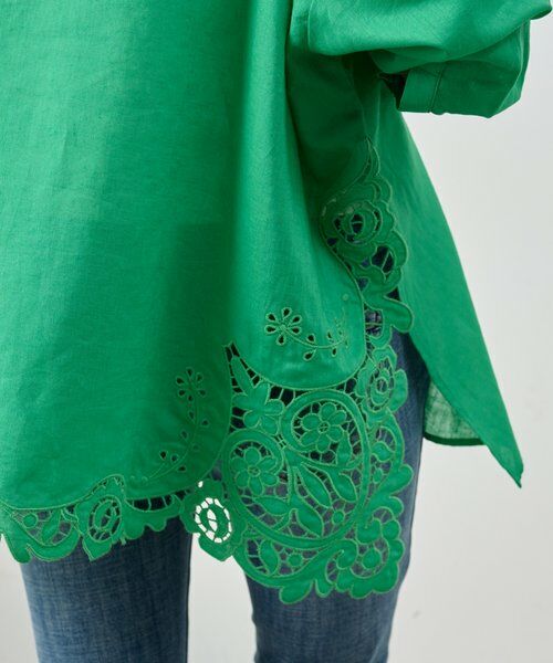 BEARDSLEY / ビアズリー シャツ・ブラウス | 《4/14(火)12:00予約開始》裾カットワークシャツ | 詳細4