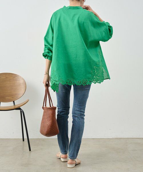 BEARDSLEY / ビアズリー シャツ・ブラウス | 《4/14(火)12:00予約開始》裾カットワークシャツ | 詳細7