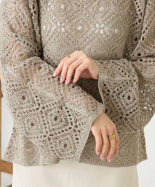 BEARDSLEY / ビアズリー ニット・セーター | リネンレース編みニット | 詳細1