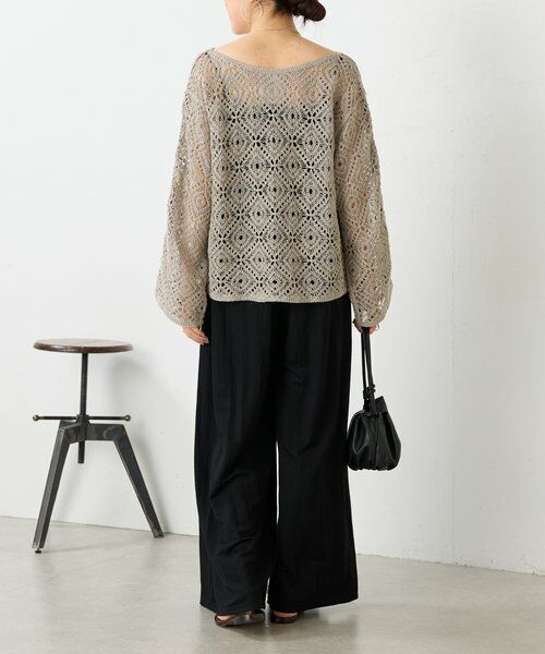 BEARDSLEY / ビアズリー ニット・セーター | リネンレース編みニット | 詳細10