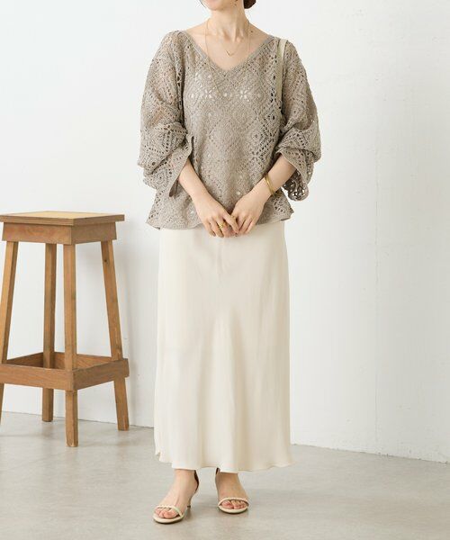BEARDSLEY / ビアズリー ニット・セーター | リネンレース編みニット | 詳細11