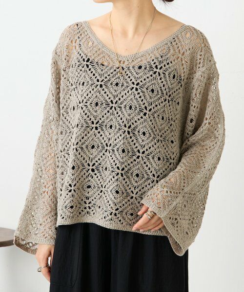 BEARDSLEY / ビアズリー ニット・セーター | リネンレース編みニット | 詳細2