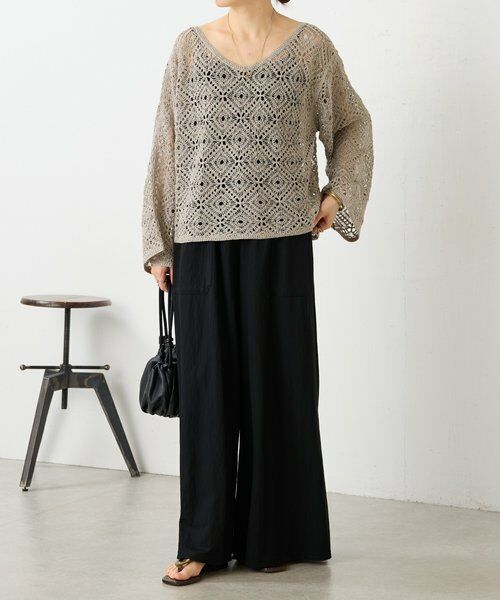 BEARDSLEY / ビアズリー ニット・セーター | リネンレース編みニット | 詳細8