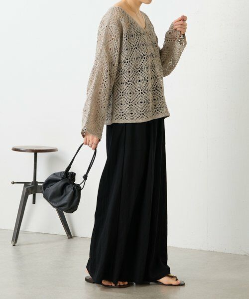 BEARDSLEY / ビアズリー ニット・セーター | リネンレース編みニット | 詳細9