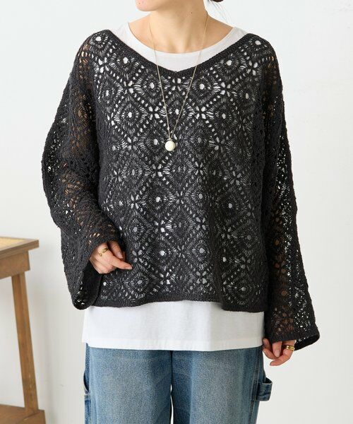 BEARDSLEY / ビアズリー ニット・セーター | リネンレース編みニット | 詳細13