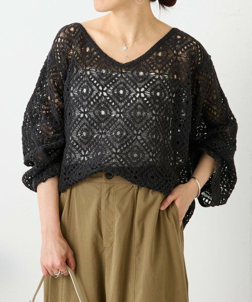 BEARDSLEY / ビアズリー ニット・セーター | リネンレース編みニット | 詳細22