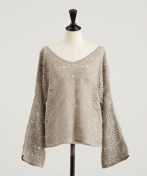 BEARDSLEY / ビアズリー ニット・セーター | リネンレース編みニット | 詳細26