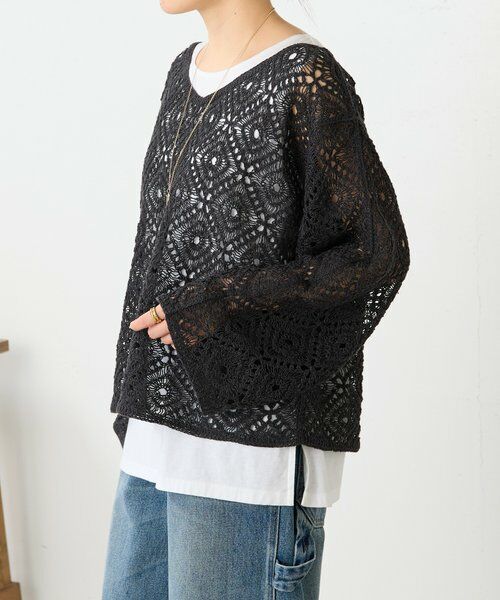 BEARDSLEY / ビアズリー ニット・セーター | リネンレース編みニット | 詳細14