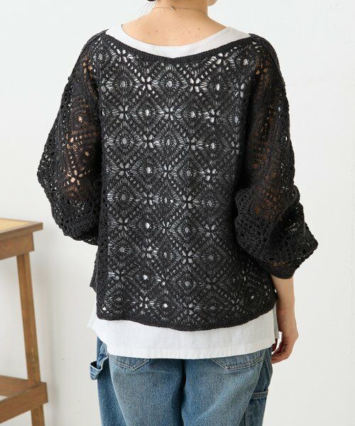 BEARDSLEY / ビアズリー ニット・セーター | リネンレース編みニット | 詳細15