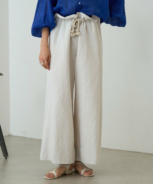 BEARDSLEY / ビアズリー その他パンツ | リネンデニムバギーパンツ（アイボリー）