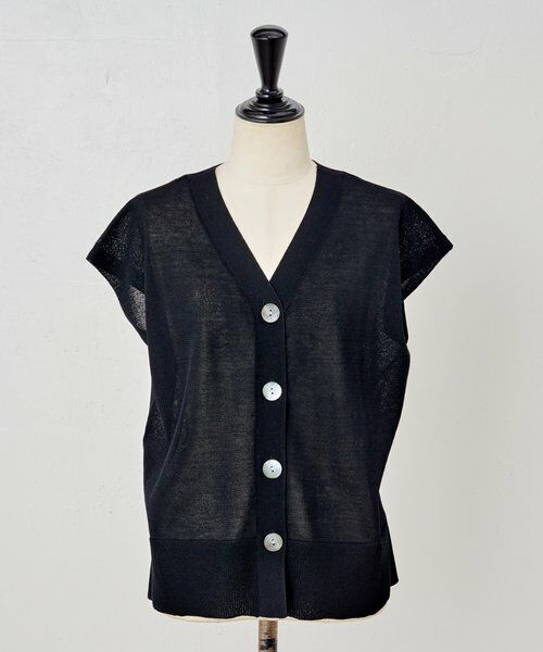 BEARDSLEY / ビアズリー カーディガン・ボレロ | Vネックニットカーディガン（ブラック）