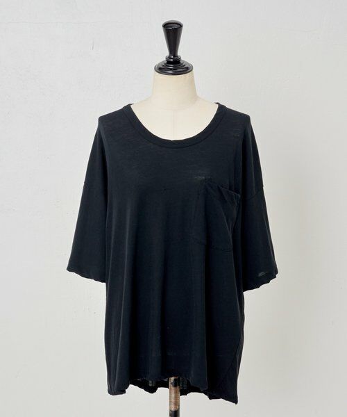 BEARDSLEY / ビアズリー カットソー | 強撚ポケットTシャツ（ブラック）