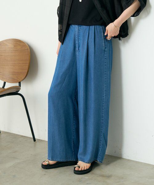 BEARDSLEY / ビアズリー その他パンツ | トロミデニムパンツ（インディゴブルー）